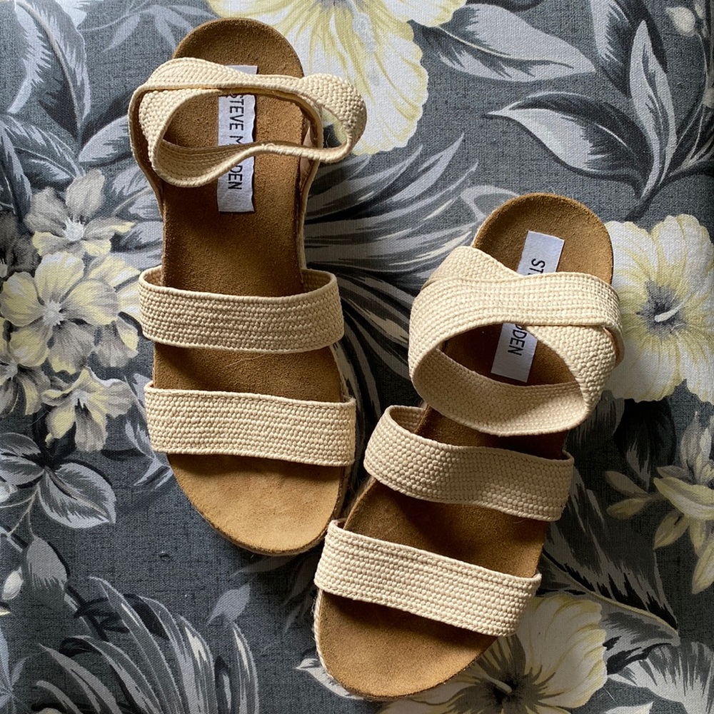 Steve Madden Tan Jute Sandals